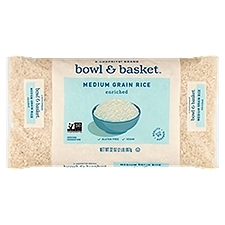 Bowl & Basket Rice, Enriched Medium Grain, 2 Pound