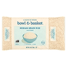 Bowl & Basket Enriched Medium Grain Rice, 5 lb, 5 Pound