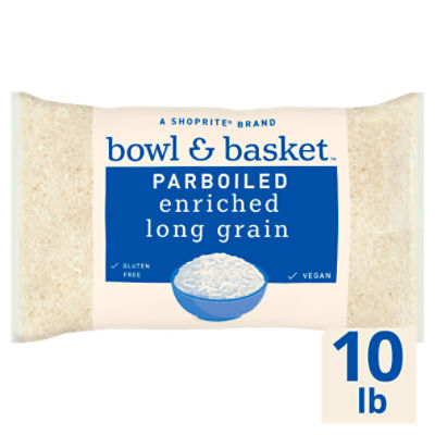 Bowl & Basket Enriched Long Grain Parboiled Rice, 10 lb, 10 Pound