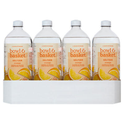 Bowl & Basket Orange Seltzer, 33.8 fl oz, 12 count