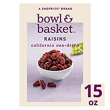 Bowl & Basket California Sun-Dried Raisins, 15 oz, 15 Ounce
