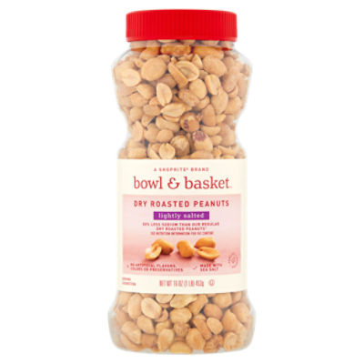 Bowl & Basket Lightly Salted Dry Roasted Peanuts, 16 oz, 16 Ounce