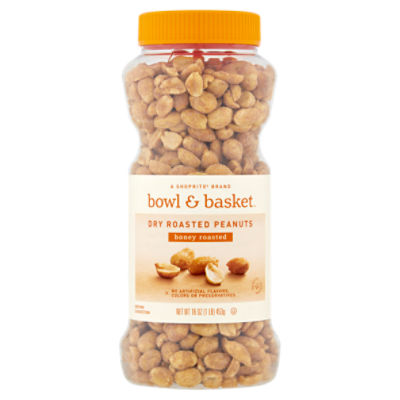 Bowl & Basket Honey Dry Roasted Peanuts, 16 oz, 16 Ounce
