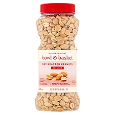 Bowl & Basket Peanuts, Unsalted Dry Roasted, 16 Ounce