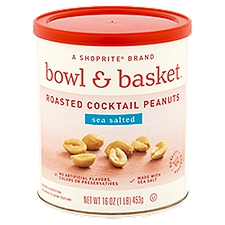 Bowl & Basket Cocktail Peanuts Sea Salted Roasted, 16 Ounce