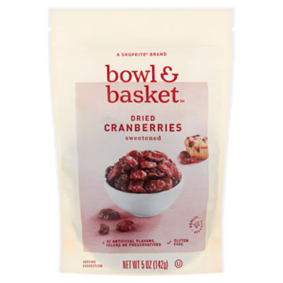 Bowl & Basket Sweetened Dried Cranberries, 5 oz, 5 Ounce