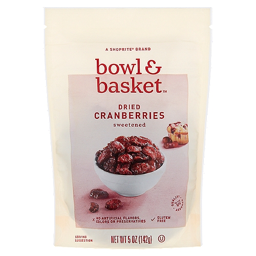 Bowl & Basket Sweetened Dried Cranberries, 5 oz