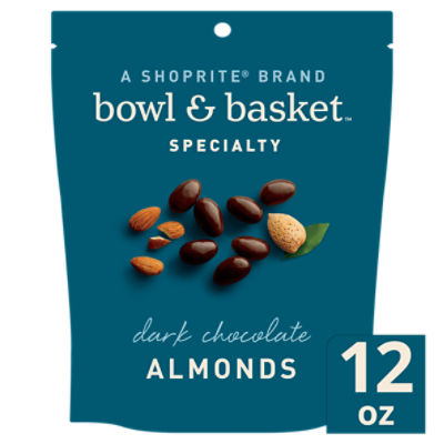 Bowl & Basket Specialty Dark Chocolate Almonds, 12 oz