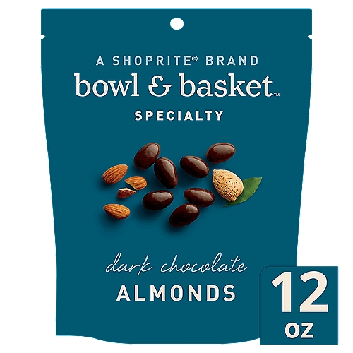 Bowl & Basket Specialty Dark Chocolate Almonds, 12 oz