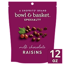 Bowl & Basket Specialty Raisins Milk Chocolate, 12 Ounce