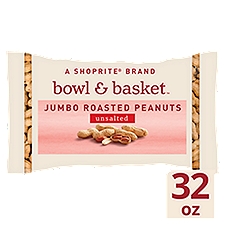 Bowl & Basket Unsalted Jumbo Roasted Peanuts, 32 oz, 32 Ounce