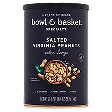 Bowl & Basket Specialty Extra Large Salted Virginia Peanuts, 20 oz, 20 Ounce