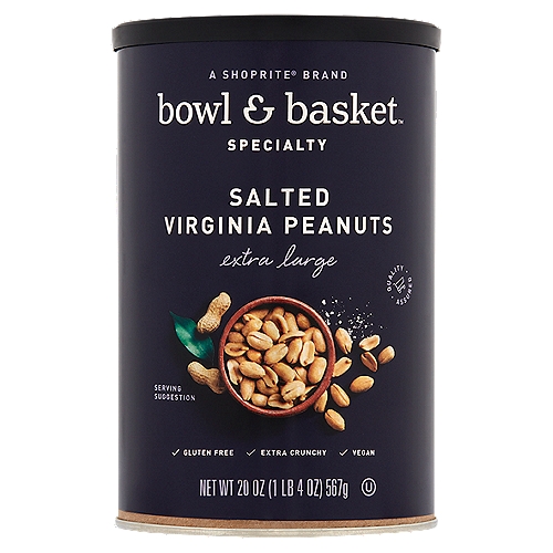 Bowl & Basket Specialty Extra Large Salted Virginia Peanuts, 20 oz