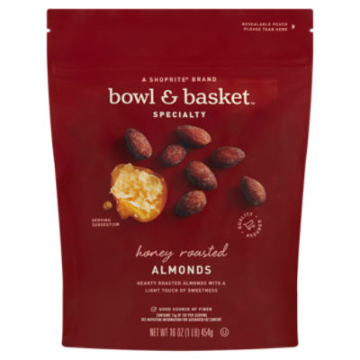 Bowl & Basket Specialty Honey Roasted Almonds, 16 oz