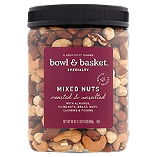 Bowl & Basket Specialty Roasted & Unsalted Mixed Nuts, 30 oz