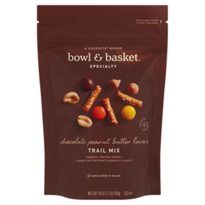 Bowl & Basket Specialty Chocolate Peanut Butter Lovers Trail Mix, 16 oz