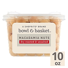 Bowl & Basket Dry Roasted & Unsalted, Macadamia Nuts, 10 Ounce