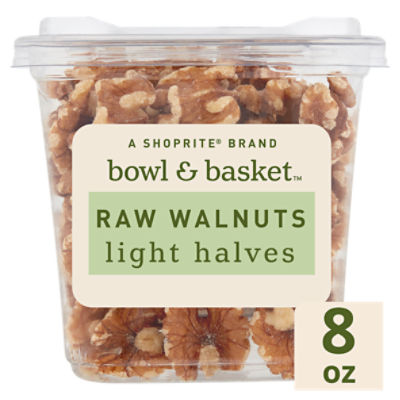 Bowl & Basket Light Halves Raw Walnuts, 8 oz