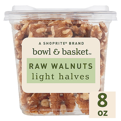 Bowl & Basket Light Halves Raw Walnuts, 8 oz