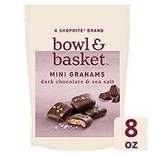 Bowl & Basket Dark Chocolate & Sea Salt, Mini Grahams, 8 Ounce