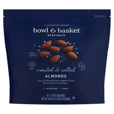 Bowl & Basket Specialty Roasted & Salted Almonds, 1.25 oz, 13 count