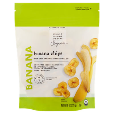 Wholesome Pantry Organic Banana Chips, 8 oz, 8 Ounce