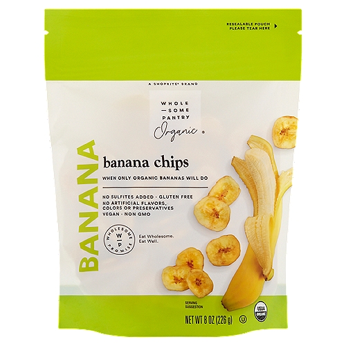 Wholesome Pantry Organic Banana Chips, 8 oz