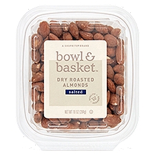 Bowl & Basket Almonds Dry Roasted & Salted, 10 Ounce