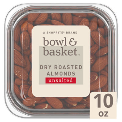 Bowl & Basket Unsalted Dry Roasted Almonds, 10 oz