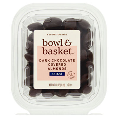Bowl & Basket Salted Dark Chocolate Covered Almonds, 11 oz ShopRite