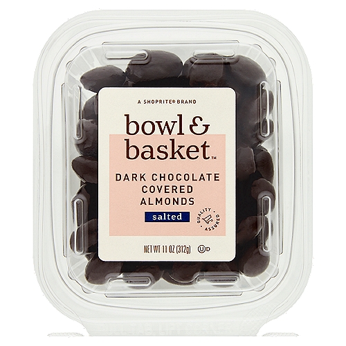 Bowl & Basket Salted Dark Chocolate Covered Almonds, 11 oz