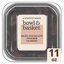 Bowl & Basket Dark Chocolate Covered Cashews, 11 oz