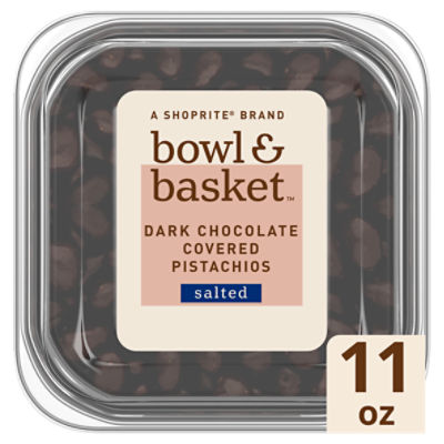 Bowl & Basket Salted Dark Chocolate Covered Pistachios, 11 oz
