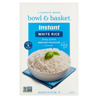 Bowl & Basket Long Grain Instant White Rice, 28 oz