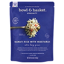 Bowl & Basket Specialty Extra Long Grain, Basmati Rice with Vegetables, 8.8 Ounce