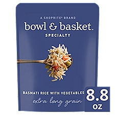 Bowl & Basket Specialty Extra Long Grain Basmati Rice with Vegetables, 8.8 oz, 8.8 Ounce