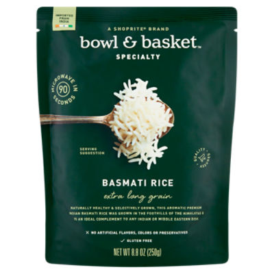 Bowl & Basket Specialty Extra Long Grain Basmati Rice, 8.8 oz ShopRite