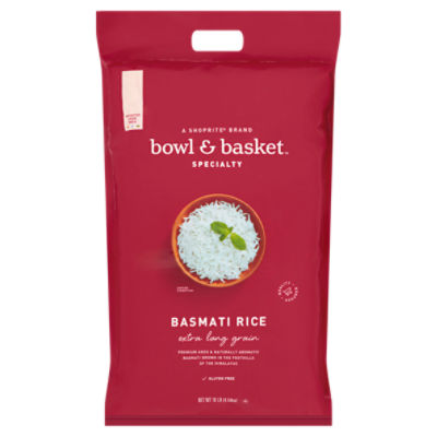 Bowl & Basket Specialty Extra Long Grain Basmati Rice, 10 lb, 10 Pound