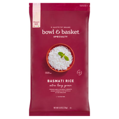 Bowl & Basket Specialty Extra Long Grain Basmati Rice, 5 lb, 5 Pound