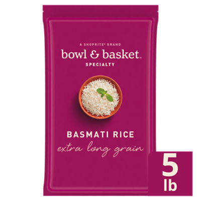 Bowl & Basket Specialty Extra Long Grain Basmati Rice, 5 lb, 5 Pound