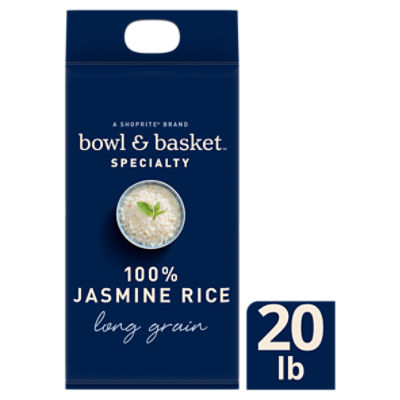 Bowl & Basket Specialty Long Grain 100% Jasmine Rice, 20 lb, 20 Pound