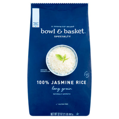 Bowl & Basket Specialty Long Grain 100% Jasmine Rice, 32 oz, 32 Ounce