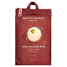 Bowl & Basket Specialty Medium Grain Sona Masoori Rice, 20 lb