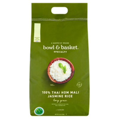 Bowl & Basket Specialty Long Grain 100% Thai Hom Mali Jasmine Rice, 25 lb