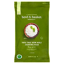 Bowl & Basket Specialty 100% Thai Hom Mali Jasmine Rice Long Grain, 5 Each