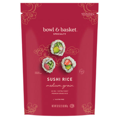 Bowl & Basket Specialty Medium Grain Sushi Rice, 32 oz