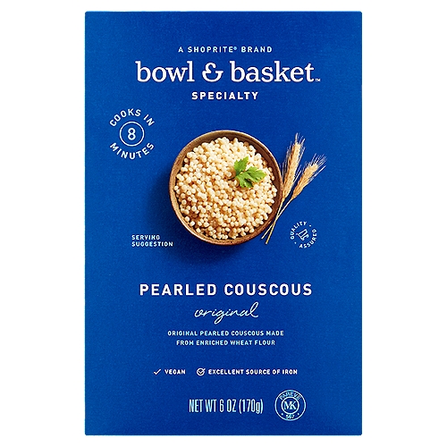Bowl & Basket Specialty Original Pearled Couscous, 6 oz
Original Pearled Couscous Made from Enriched Wheat Flour