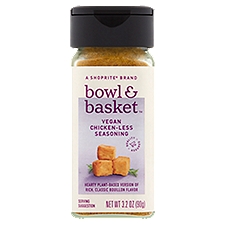 Bowl & Basket Vegan Chicken-Less, Seasoning, 3.2 Ounce