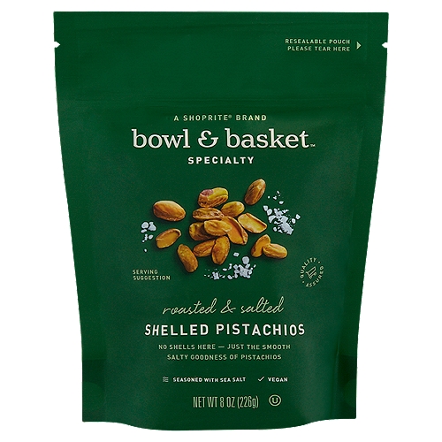Bowl & Basket Specialty Roasted & Salted Shelled Pistachios, 8 oz