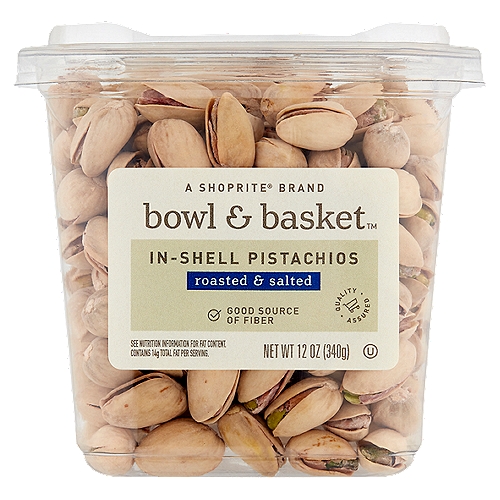 Bowl & Basket Roasted & Salted In-Shell Pistachios, 12 oz